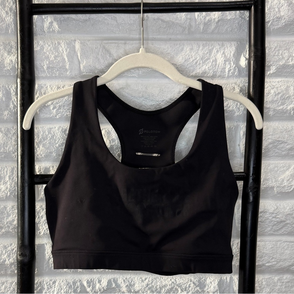 Peloton Black Racerback High-Impact Sports Bra